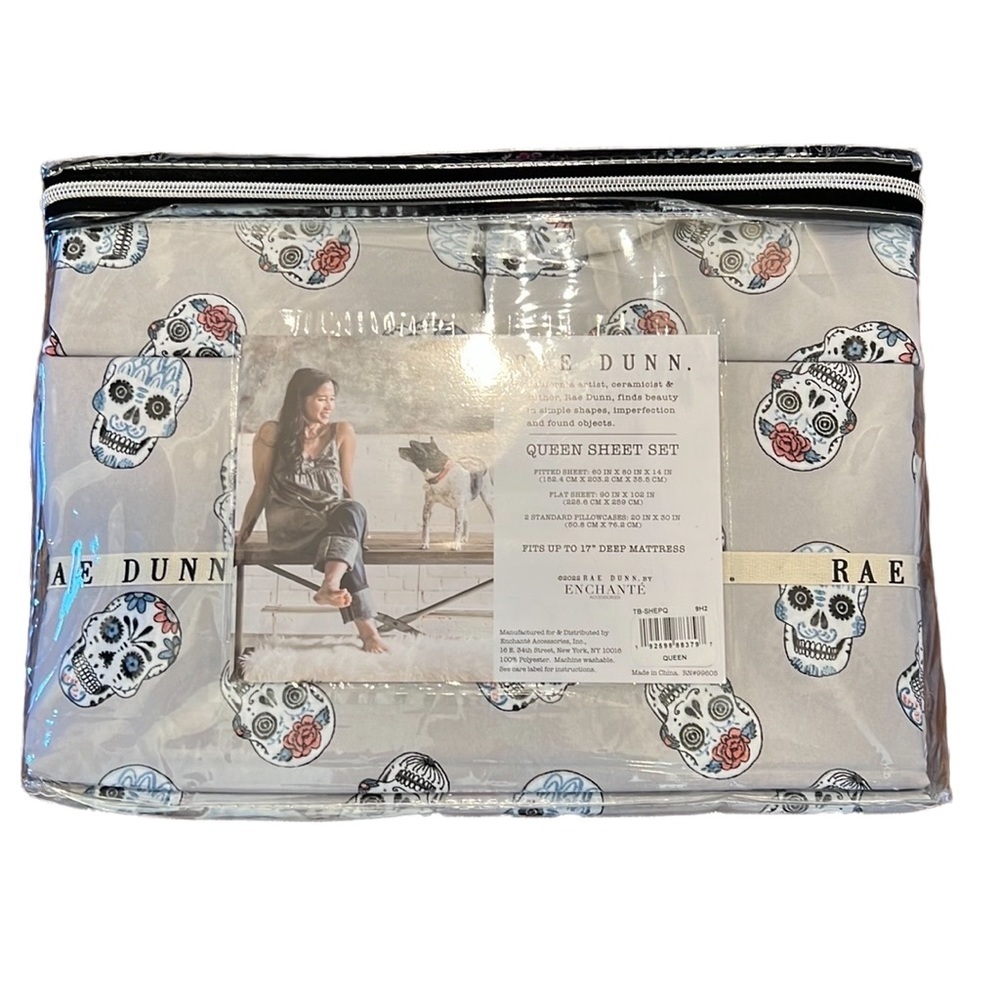 RAE DUNN full SKULL HALLOWEEN SHEETS